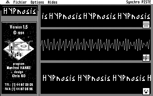 Hypnosis main screen