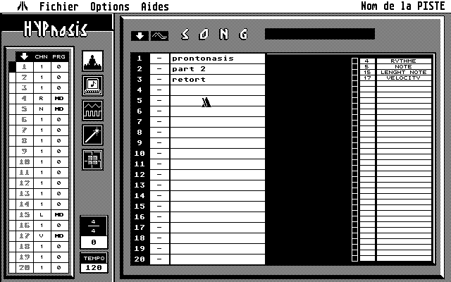 Hypnosis Algorithm Screen screen