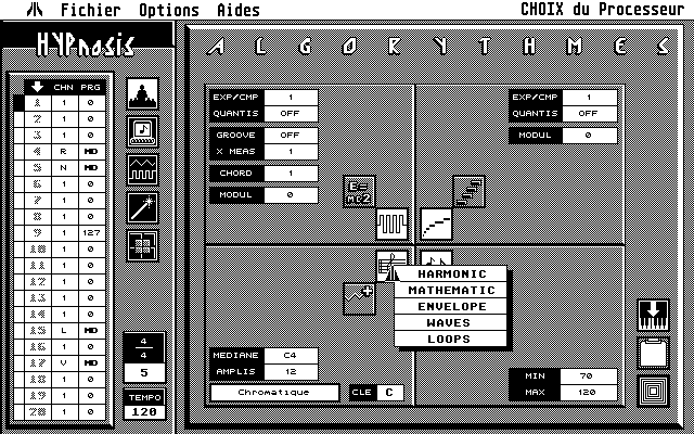 Hypnosis Algorithm Screen screen