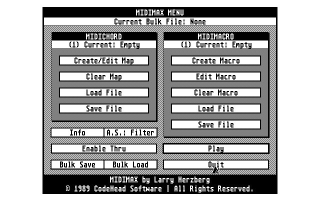 MIDI Max main screen