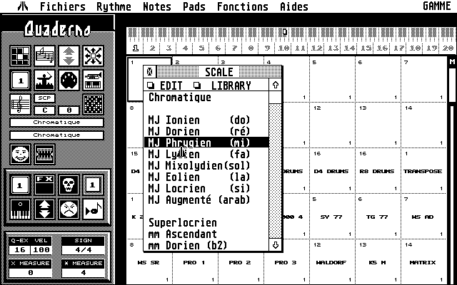 Quaderno Main screen